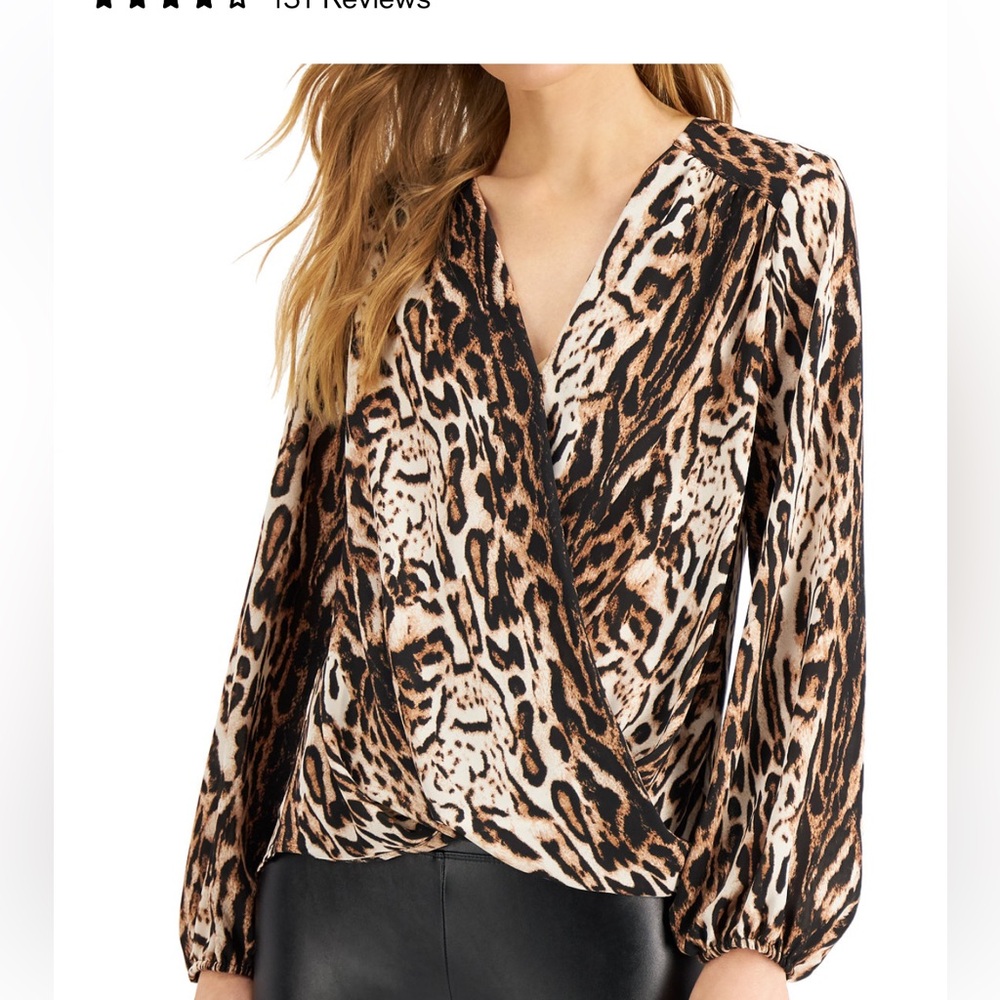 INC Leopard woman’s XL blouse NWOT